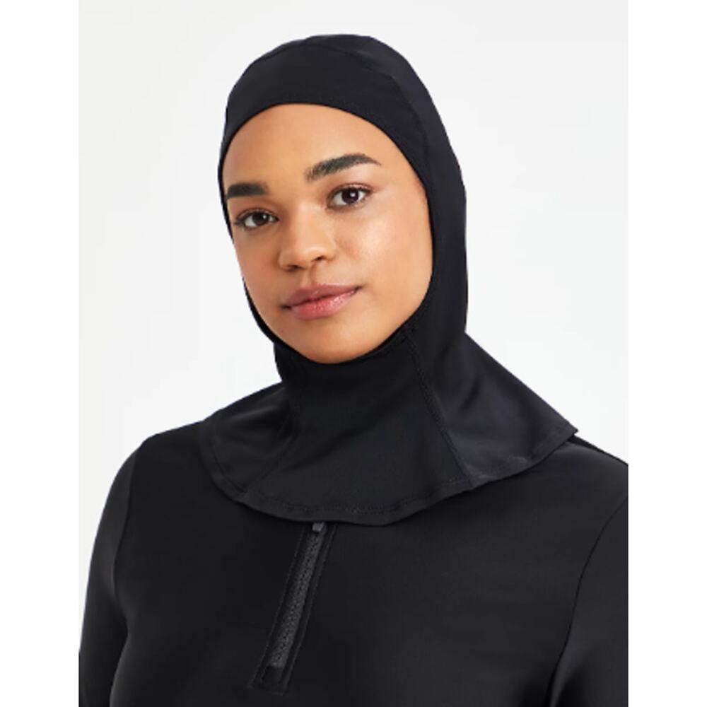 BLACK SWIM HIJAB, UPF 50+ SUN PROTECTION - Picture 1 of 3